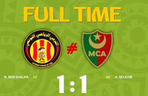 Ligue des Champions africaine : qualification du MC Alger sur le terrain de l’Espérance de Tunis (1-1).