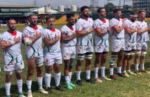 Rugby : l’Algérie s’impose en Ouganda (16-22) et se qualifie pour le top 8 africain. l'équipe algérienne de rugby pendant l'hymne national