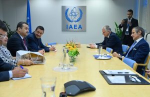 AIEA : Mohamed Arkab explique à Vienne la stratégie de l’Algérie en matière d’énergie atomique. Mohamed Arkab ministre algérien de l'Energie rencontre le DG de l'AIEA